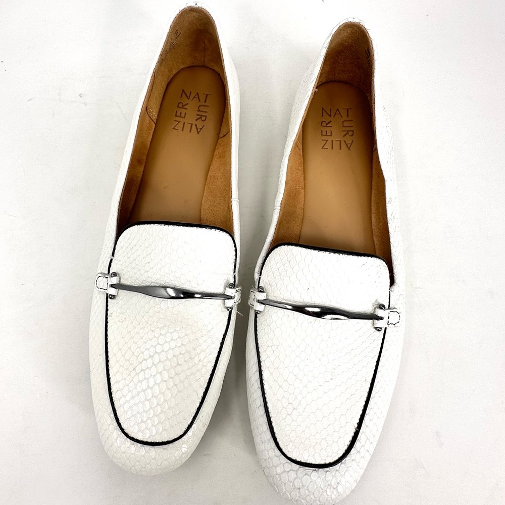Naturalizer Womens EMILINE Leather Loafers White Snake - Picture 8 of 15